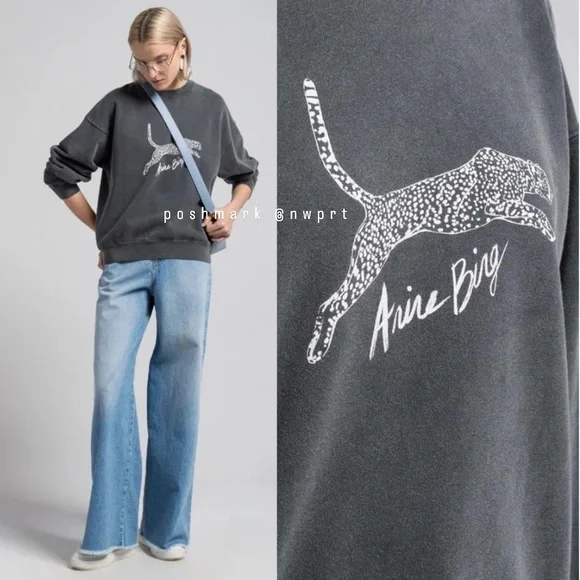 Anine Bing | Tops | Nwt Anine Bing Spencer Spotted Leopard